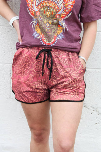 STC176 Western Drawstring Shorts: Aztec / 2XL