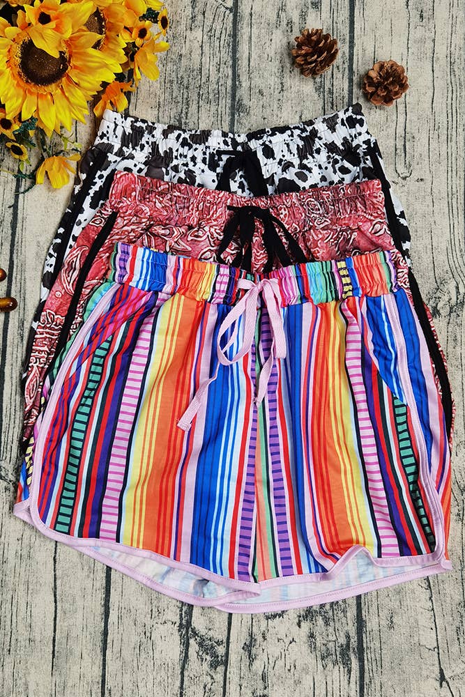 STC176 Western Drawstring Shorts: Aztec / 2XL